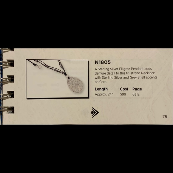 Silpada Necklace N1805 Filigree Pendant - Picture 2 of 3